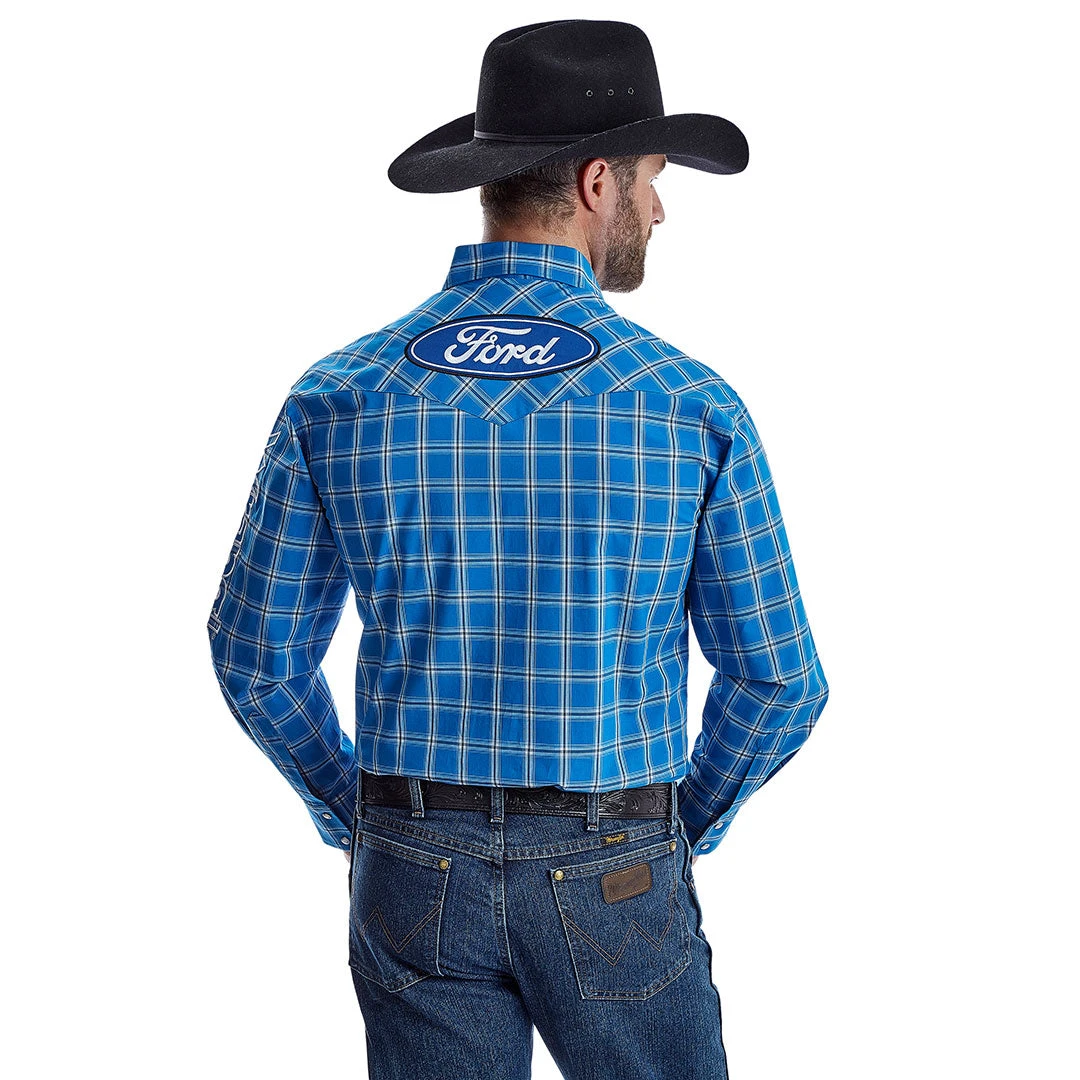 Wrangler Men's Ford Logo Plaid Shirt - Image 2