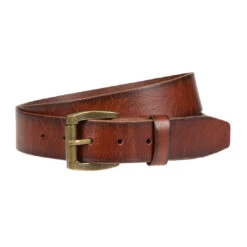 Wrangler Men's Burnished Edge Leather Belt