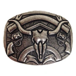 AndWest Antique Steer Skull Buckle