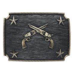 AndWest Iconic Crossed Pistols Rectangle Buckle