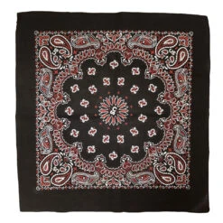 Calgary Stampede Black, Red & White Paisley Bandana