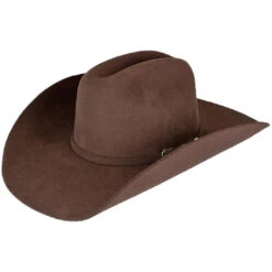 Serratelli 2X Felt Cattleman Crown Cowboy Hat