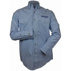 Wrangler Men's Logo Geometric Print Button-Down Shirt