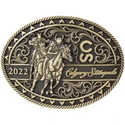 Montana Silversmiths Calgary Stampede Brass Numbered Poster Buckle