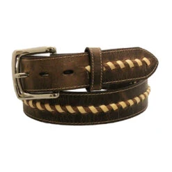 Twisted X Center Spiral Loop Leather Belt