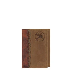 Roughy Men's Two-Tone Leather Tri-Fold Wallet