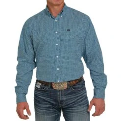 Cinch Men's Diamond Print Button-Down Shirt