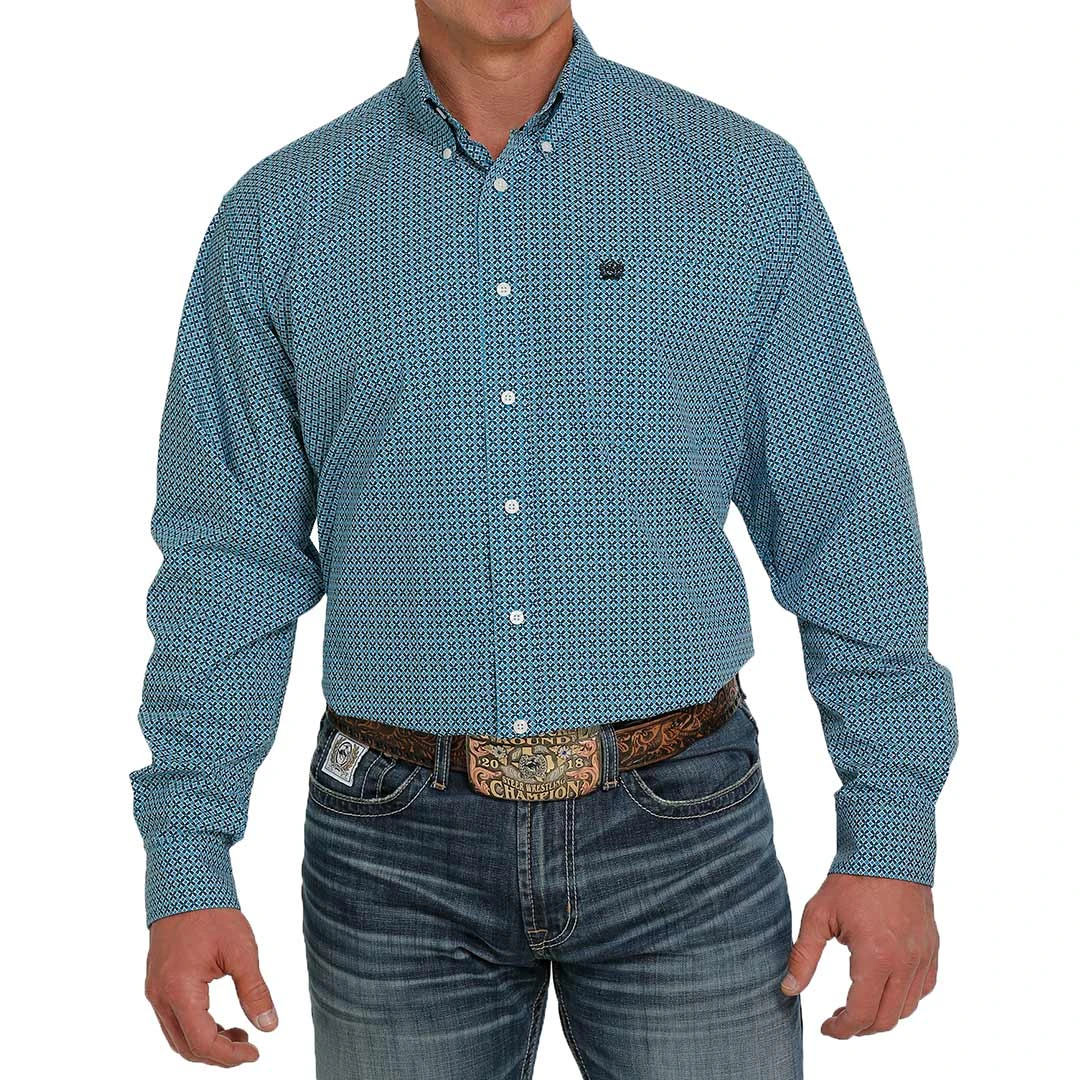 Cinch Men's Diamond Print Button-Down Shirt