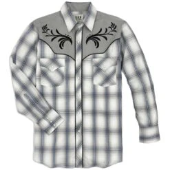 Ely Cattleman Men's Contrast Yoke Plaid Snap Shirt