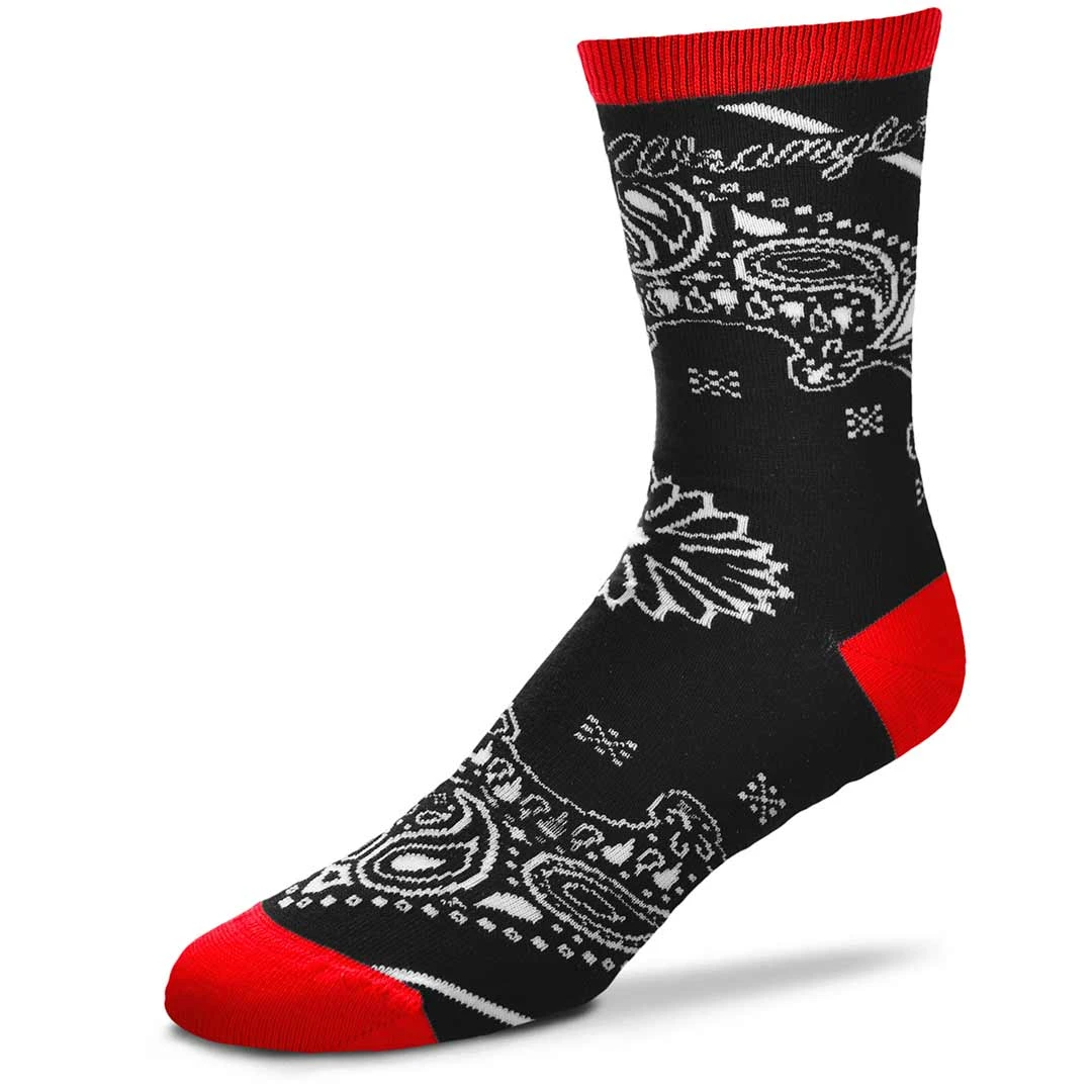 For Bare Feet Wrangler Unisex Bandana Pattern Crew Socks - Image 2