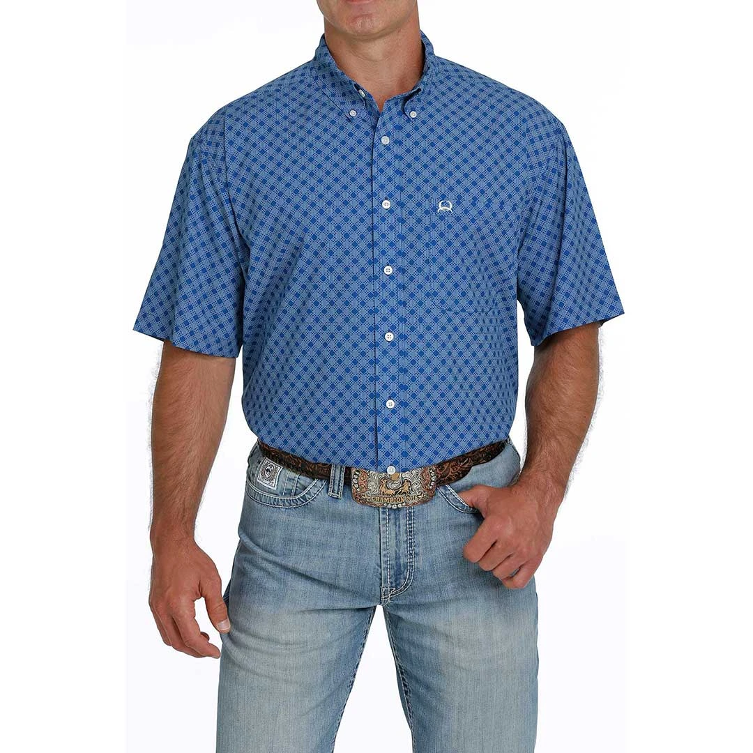 Cinch Men's Diamond Print Short Sleeve Shirt - Image 2