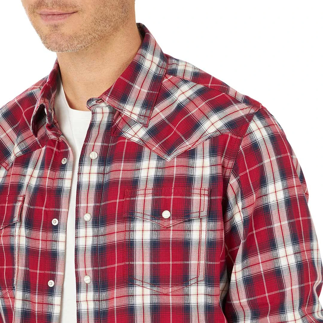 Wrangler Men's Retro Premium Plaid Snap Shirt - Image 3
