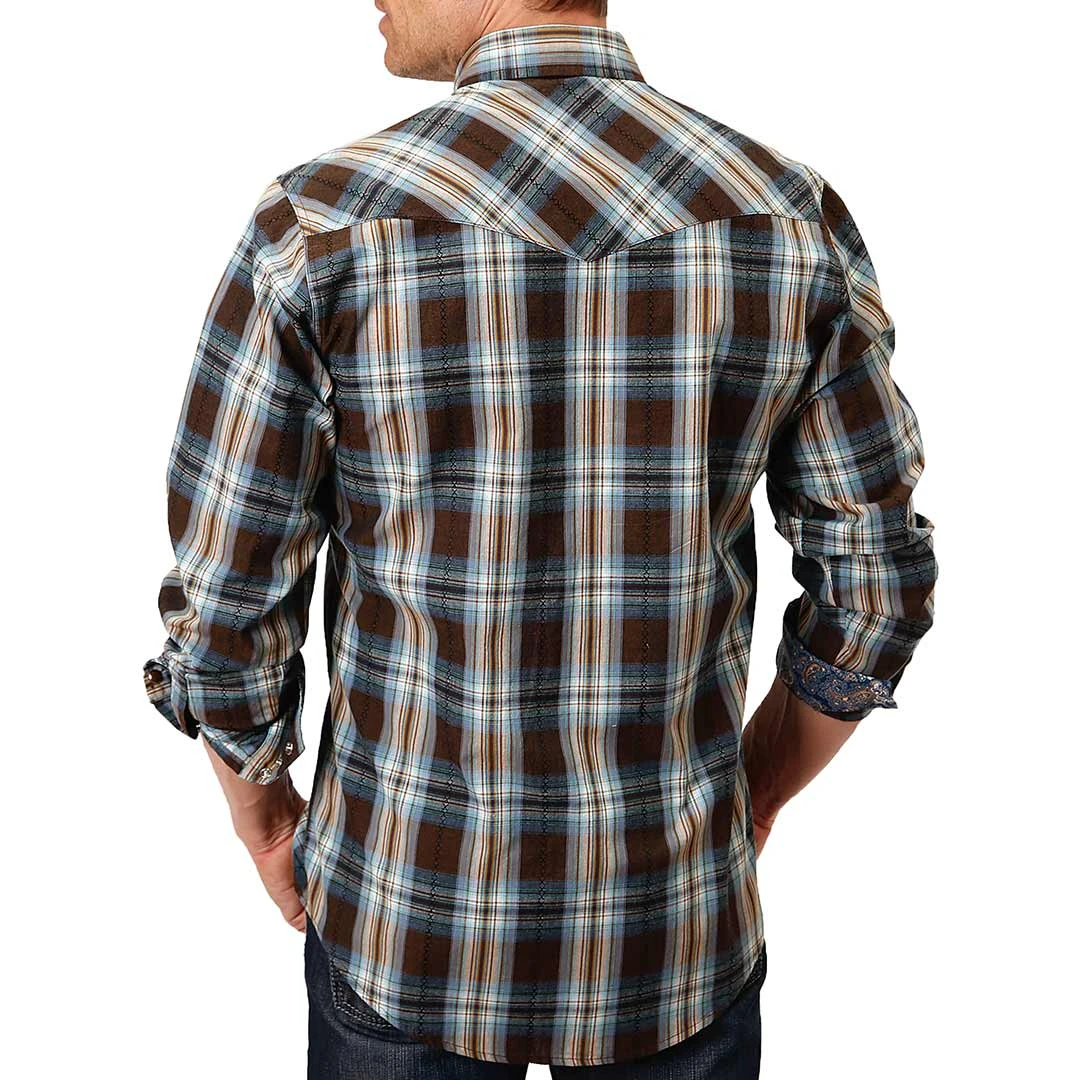 Roper Men's Plaid X Stitch Snap Shirt - Image 2
