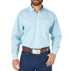 Wrangler Men's George Strait Button-Down Plaid Shirt
