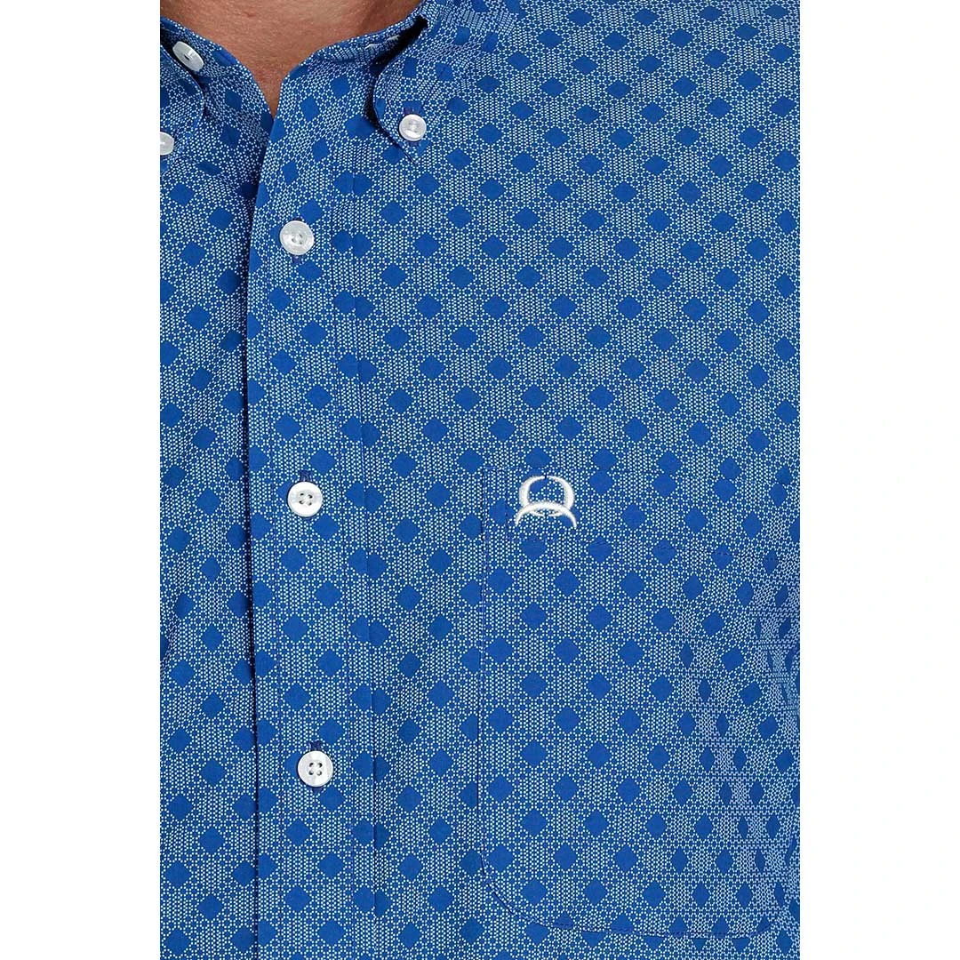Cinch Men's Diamond Print Short Sleeve Shirt - Image 4