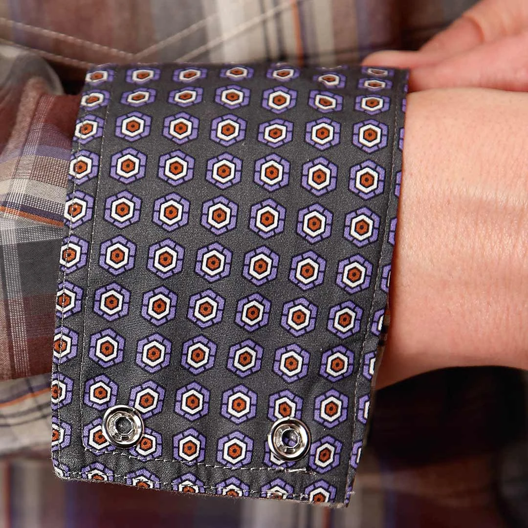 Roper Men's Ombre Plaid Snap Shirt - Image 3