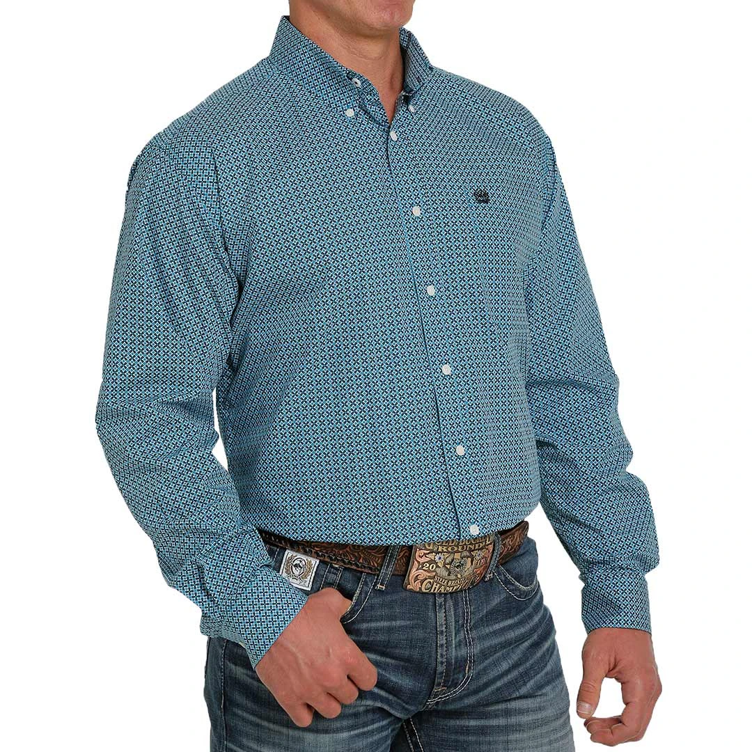 Cinch Men's Diamond Print Button-Down Shirt - Image 2
