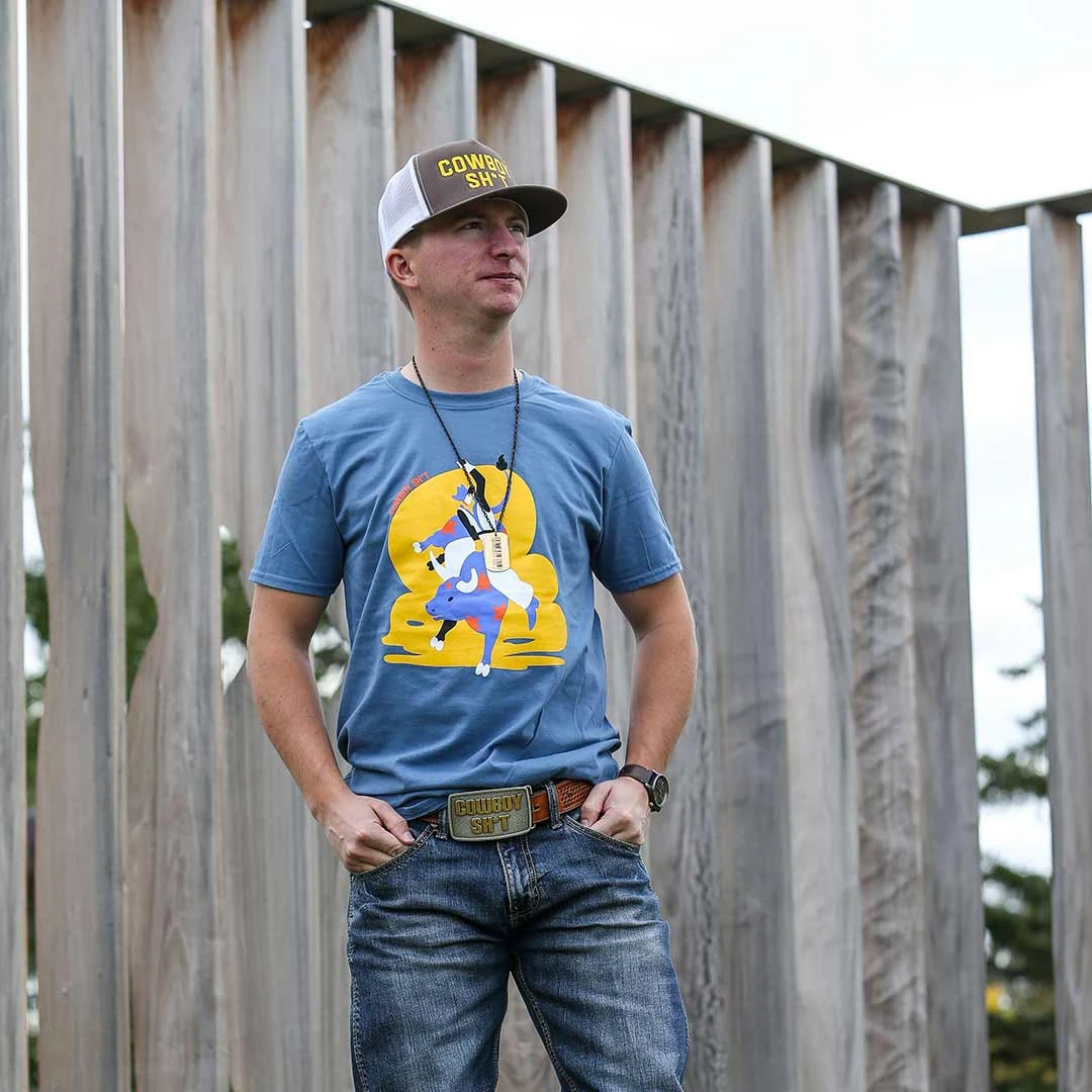 Cowboy Sh*t Unisex Bull Rider Graphic T-Shirt - Image 2