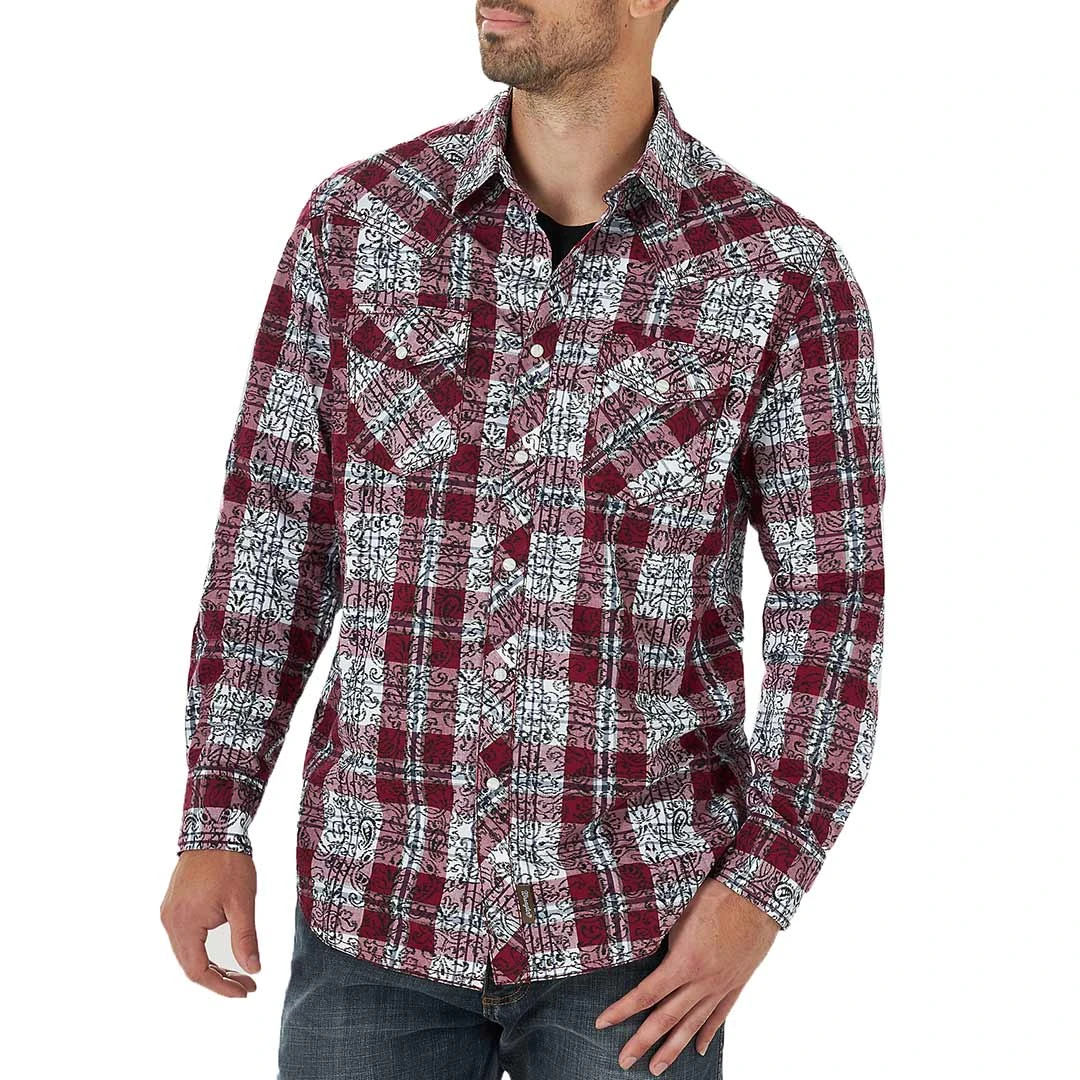 Wrangler Men's Retro Premium Print Snap Shirt - Image 6