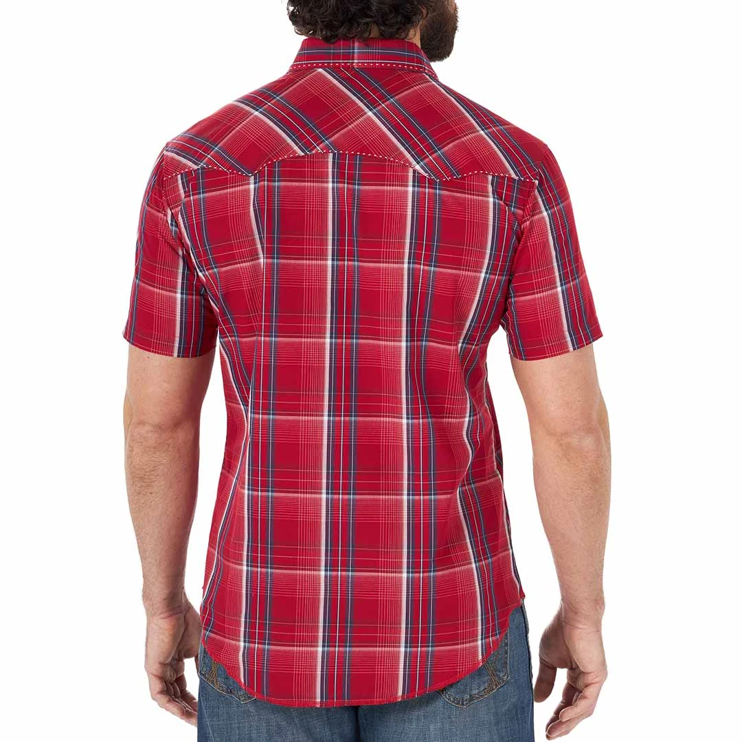 Wrangler Men's Fashion Short Sleeve Plaid Snap Shirt - Image 2