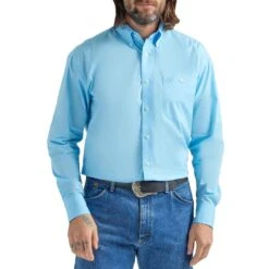 Wrangler Men's George Strait Solid Button-Down Shirt