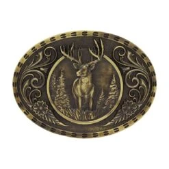 Montana Silversmiths Men's Attitude Wild Stag Buckle