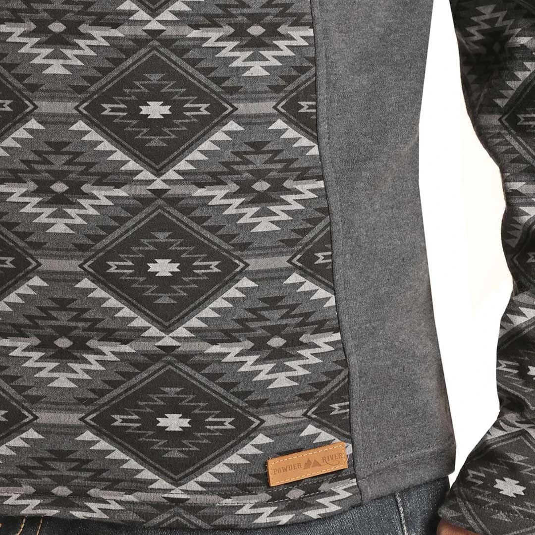 Powder River Outfitters Men's Aztec 1/4 Zip Pullover - Image 2