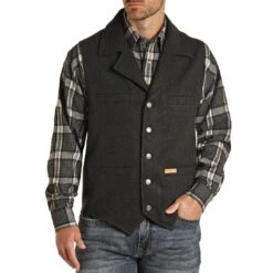 Powder River Outfitters Men's Montana Wool Vest
