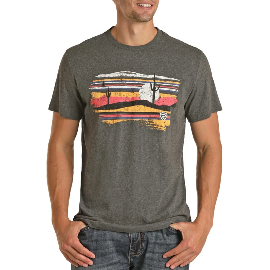 Rock & Roll Cowboy Men's Desert Graphic T-Shirt
