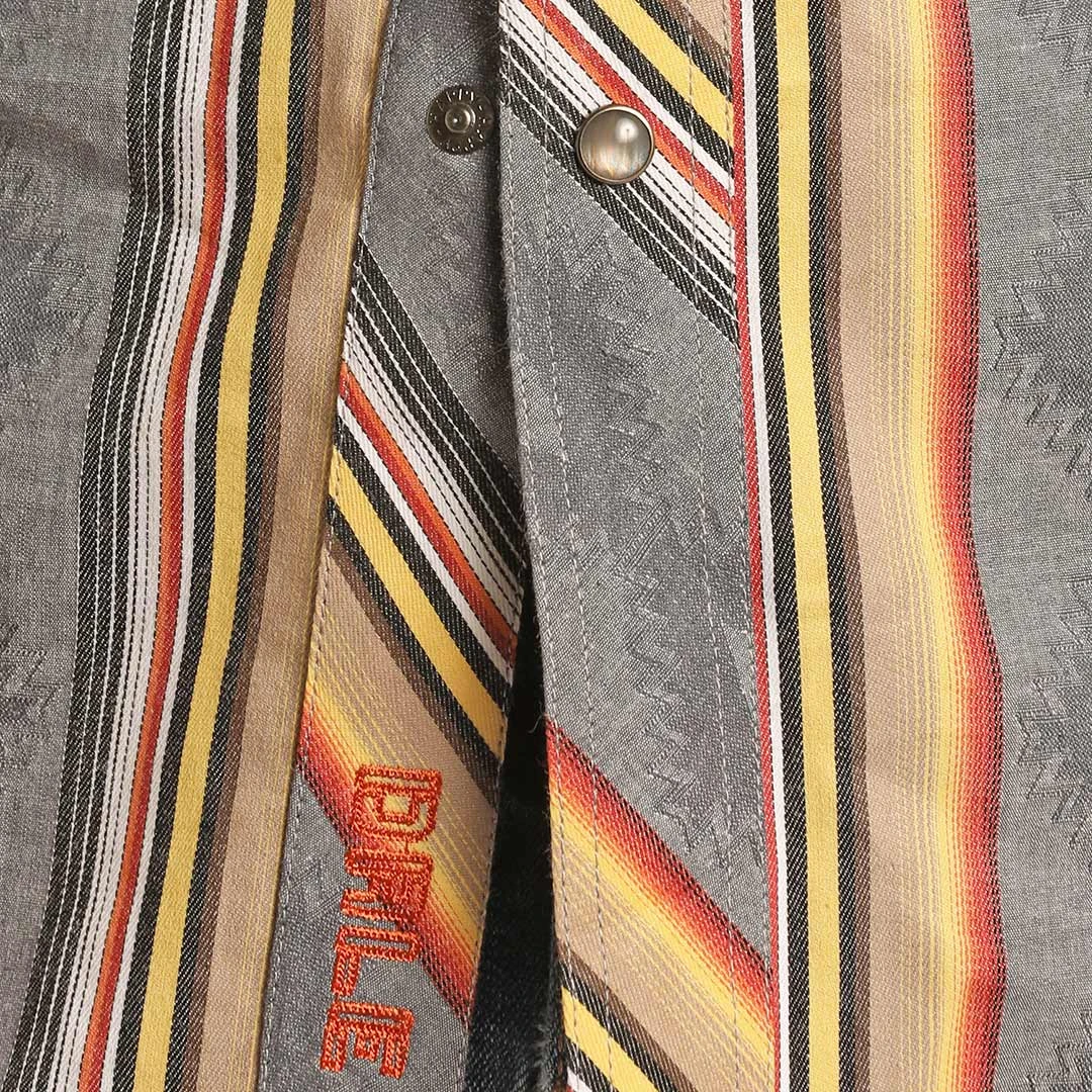 Rock & Roll Cowboy Men's Stripe Print Snap Shirt - Image 2