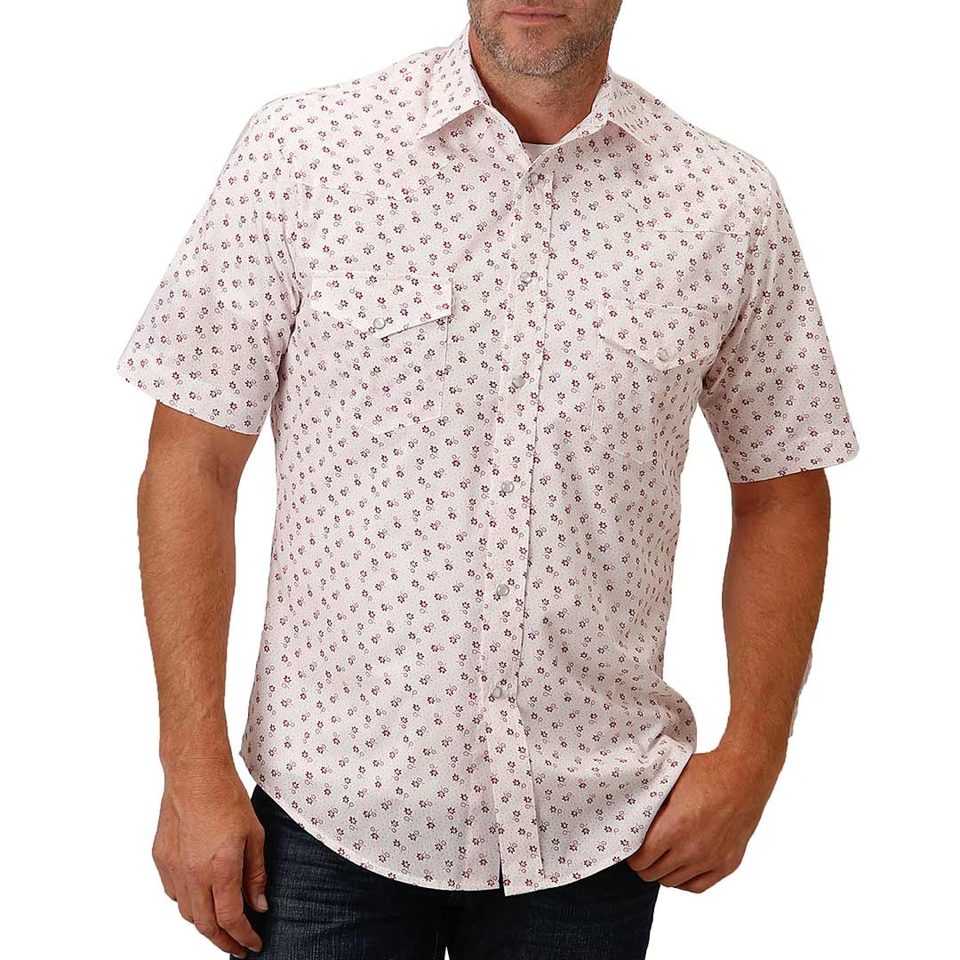 Roper Men's Short Sleeve Floral Print Snap Shirt