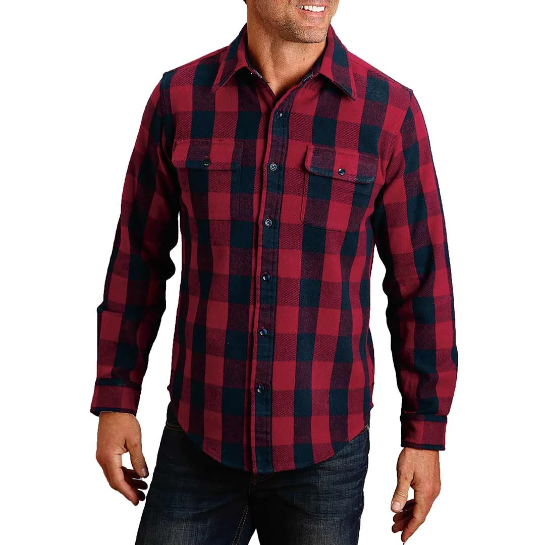 Stetson Men's Rugged Buffalo Check Button-Down Shirt