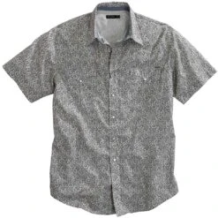 Tin Haul Men's Short Sleeve Floral Print Snap Shirt